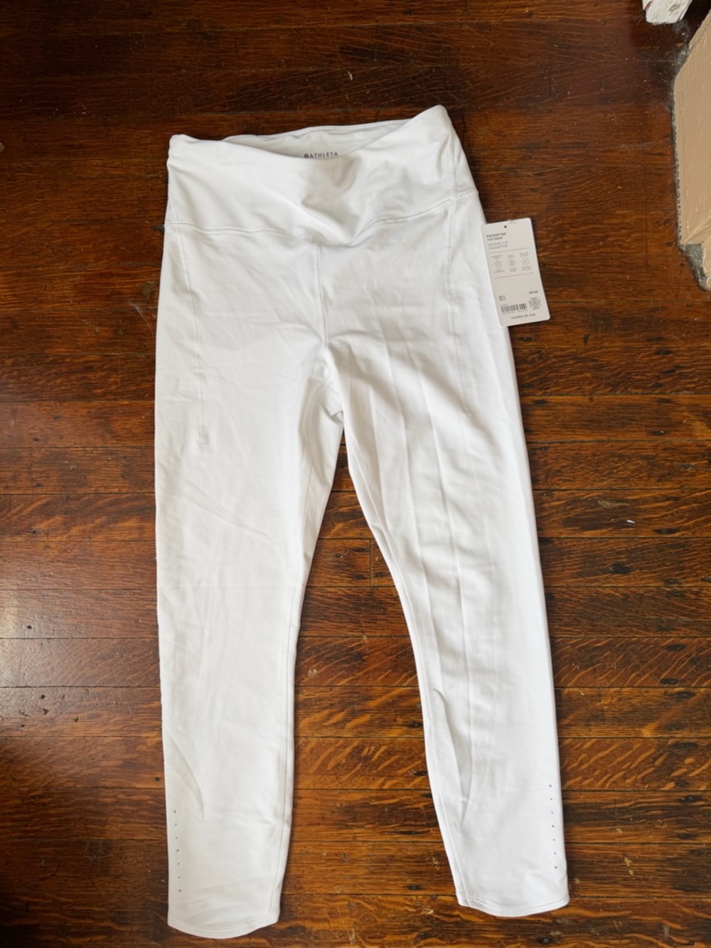 Athleta White Pacesetter Ultra High Rise 7/8 Leggings NWT Bridal Bachelorette